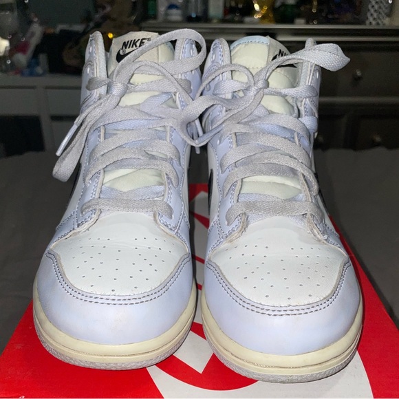 Nike Dunk High (PS)- Football Grey Black 3Y - Picture 10 of 12